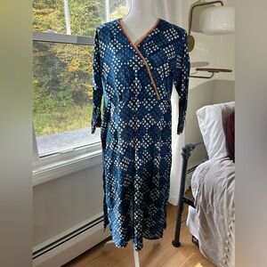 Saaki Kurta India Cotton Dress Cover-up Large
